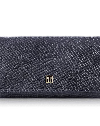 ELEGANCKI PORTFEL DAMSKI SKÓRZANY DUŻY T-09-BL, Paolo Peruzzi