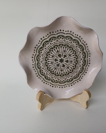 Talerz ceramiczny mandala, as ceramika
