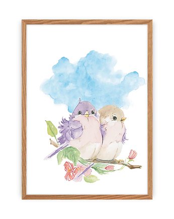 Obrazek Forest Story Birds 30x40cm, Yellow Tipi