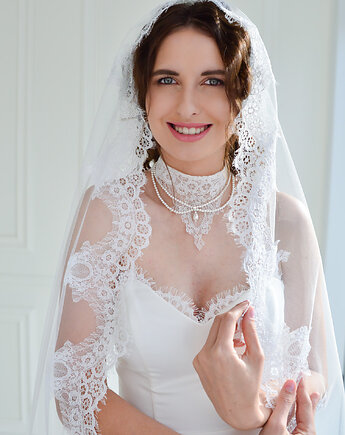 Welon tiulowy z koronką z koderem Rava, Anelis Atelier