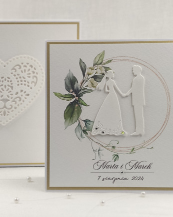 Kartka na ślub z pudełkiem i kopertą, WA 23A, Anna Art and Crafts