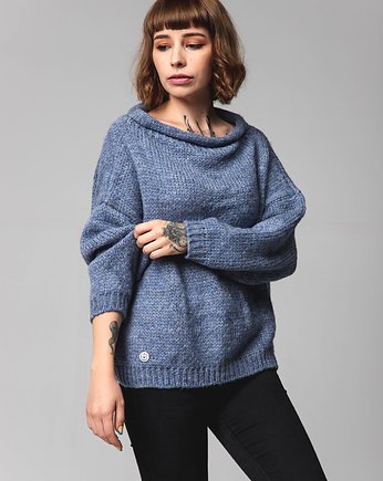 Sweter krótki UNDERWORLD błękitny, UNDERWORLD