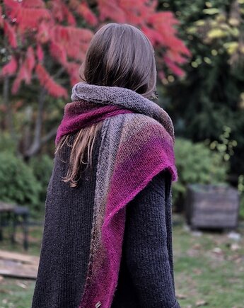 Amarant w chmurach / puchata, agat handmade