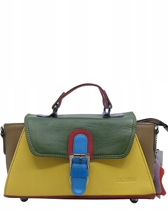 Torebka damska skórzana retro do ręki regulowany pasek elegancka eko OLIVKA, Olivka Warsaw