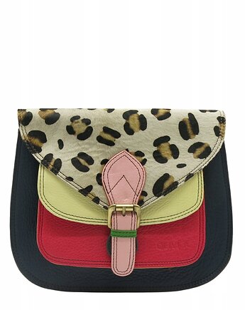 Torebka listonoszka elegancka regulowany pasek skórzana kolorowa OLIVKA, Olivka Warsaw