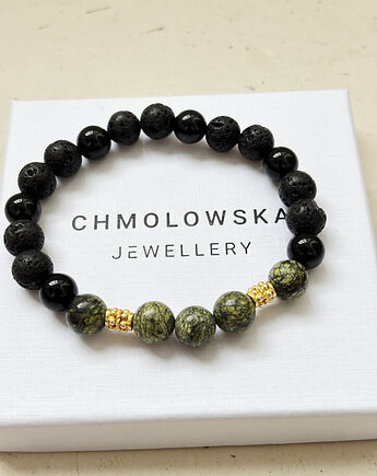 Bransoletka  męska Serpentynit, Chmolowska Jewellery