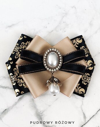 Brosza z perłą New, Pudrowy Różowy