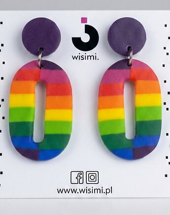 Oryginalne tęczowe kolczyki, Wisi Mi