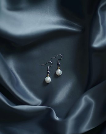 Kolczyki srebrne wiszące z perłami ELEGANCE, ZY.JEWELLERY