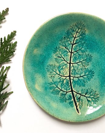 Roślinny dekoracyjny talerzyk, Ceramika Ana