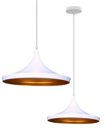 Lampa wisząca zwis żyrandol lampa na sufit biała LED E27, VOLTA LIGHT