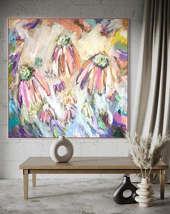 Obraz abstrakcyjny 100x100 cm, Dorota Ferens