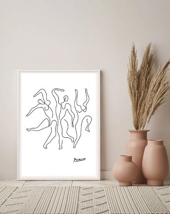 PLAKAT Pablo Picasso, grafika, trzech tancerzy, black dot studio