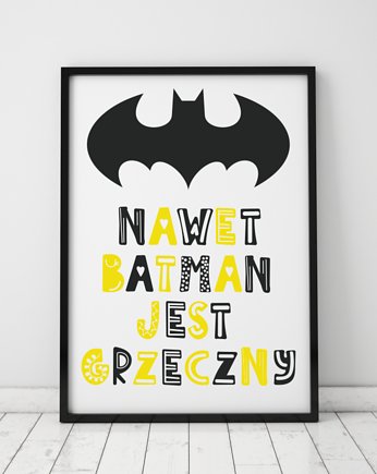 PLAKAT, OBRAZEK SUPERHERO Batman jest grzeczny, Dekoracjan