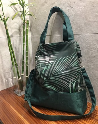 Torba hobo XXL - liście palmy, PRACOWNIA 166