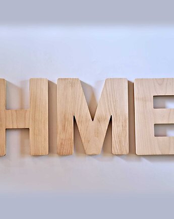 Komplet liter z drewna HME na ścianę, Drewniane dodatki