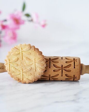 DRAGONFLY - mini grawerowany wałek do ciasta, MOOD for WOOD