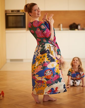 Maxi Dress - OX IKIGAI, Kółko Krzyżyk