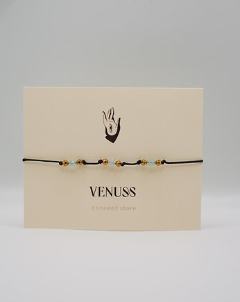 AWENTURYN ZIELONY + hematyty  bransoletka na sznurku, VENUSS concept store