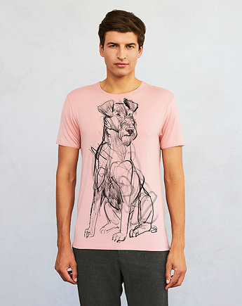 Irish Terrier Dog Men's T-shirt light pink, SELVA