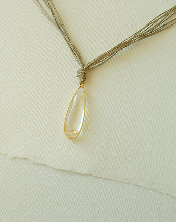 Elizabeth lniany Naszyjnik z kryształem, galeria nuit