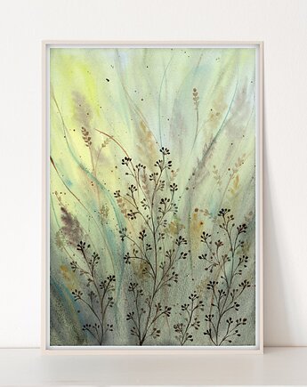 Oryginalna akwarela. Łąka A4, Malgorzata Domanska