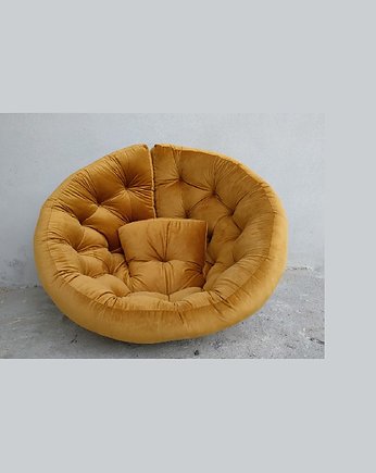 Fotel Futon Sofa pikowana velvet, nisza