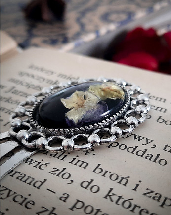 Zakładka z bratkami, srebro, Figa handmade accessories