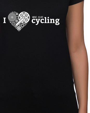 Koszulka damska oversize. I love cycling, studioixi