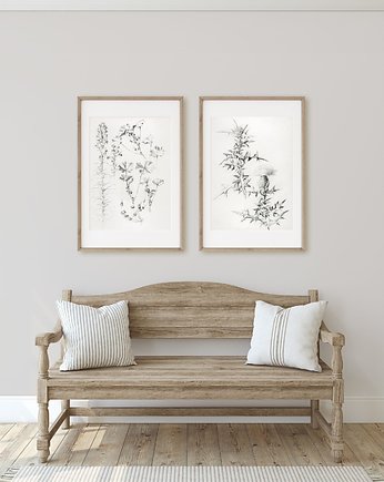 DWA PLAKATY galeria botaniczne monstera, black dot studio