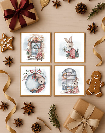 Kartka Okolicznościowa - Zestaw 4 kartek, Pookys world