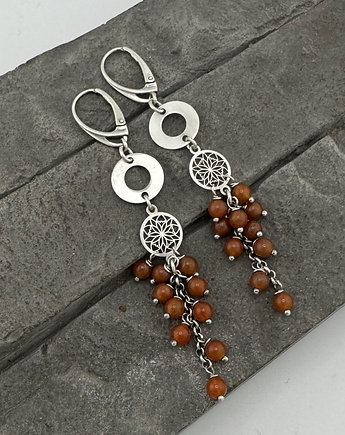 Kolczyki pomarańczowe gronka, RayOfArt