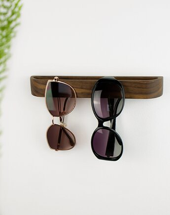 Samoprzylepny wieszak na okulary z drewna orzecha amerykańskiego, POZYTYWNIE W DREWNIE