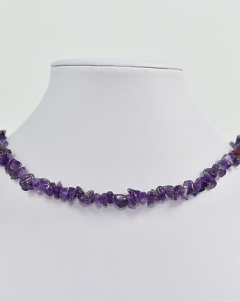 Choker  Naszyjnik Ametyst  Kamień naturalny, Lacasilla