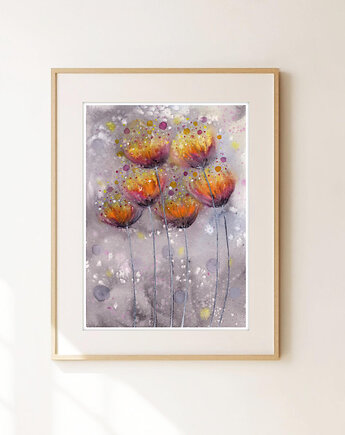 Oryginalna akwarela. Kwiaty A4, Malgorzata Domanska