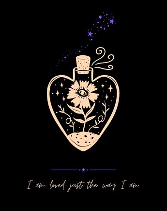 Plakat joga - LOVE, Moonholi