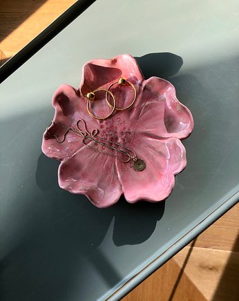 Ceramiczna podstawka Różowy Kwiat duży, Makatka Polka Ceramiczna