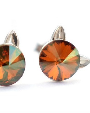 Kolczyki - kryształy Swarovski - kotki Copper (większe), Marisella