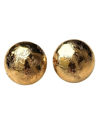 Duże kolczyki - klipsy z kwiatową fakturą, Blooming Stones