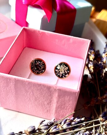 Kolczyki dzika marchew na czerni, Frant Art Jewellery