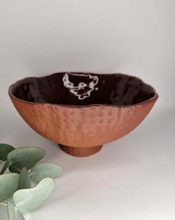 Nieregularna miseczka na nóżce / mini patera na przekąski - UNIKAT, krusz art