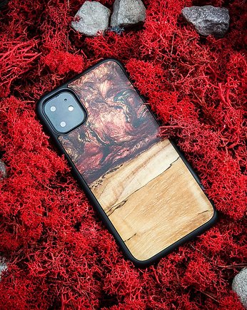ETUI DREWNIANE UNIQUE 4 ŻYWIOŁY OGIEŃ - IPHONE, bewood