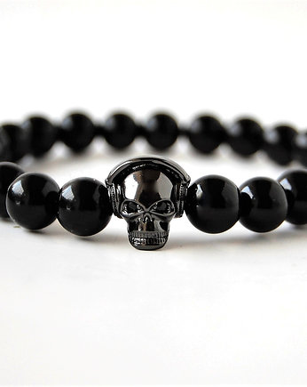 Bransoletka męska DJ SKULL-onyx, ISSI Jewelry