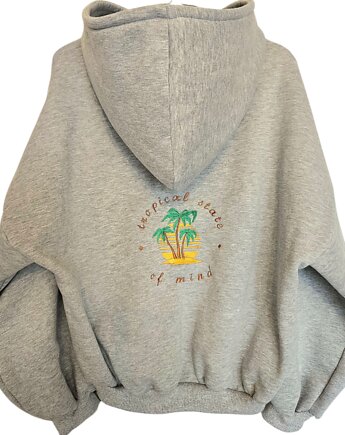 Bluza z tropikalnym haftowanym motywem, Boho Loco