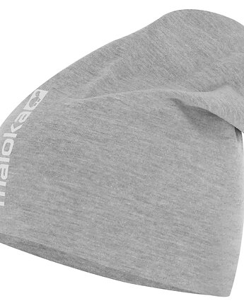 Czapka bawełniana beanie lekka na trening sezon wiosna jesień szara, Malokee