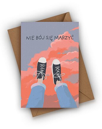 Kartka okolicznościowa- Nie bój się marzyć, Czarna Owca Karteczki
