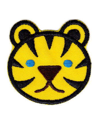 Naszywka naprasowanka TYGRYSEK termoprzylepna haft dla dzieci 4,2x4,3cm, Wyszywane