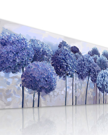 Obraz na płótnie KWIATY HORTENSJE- 147x60cm 0361, NOWdeco