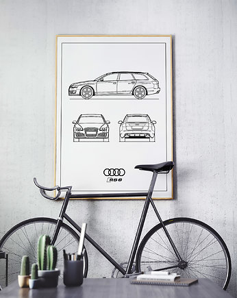 Plakat Legendy Motoryzacji - Audi RS6, Peszkowski Graphic
