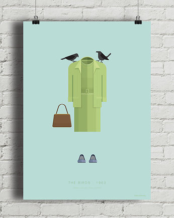 The Birds - Hitchcock - plakat art giclee, minimalmill